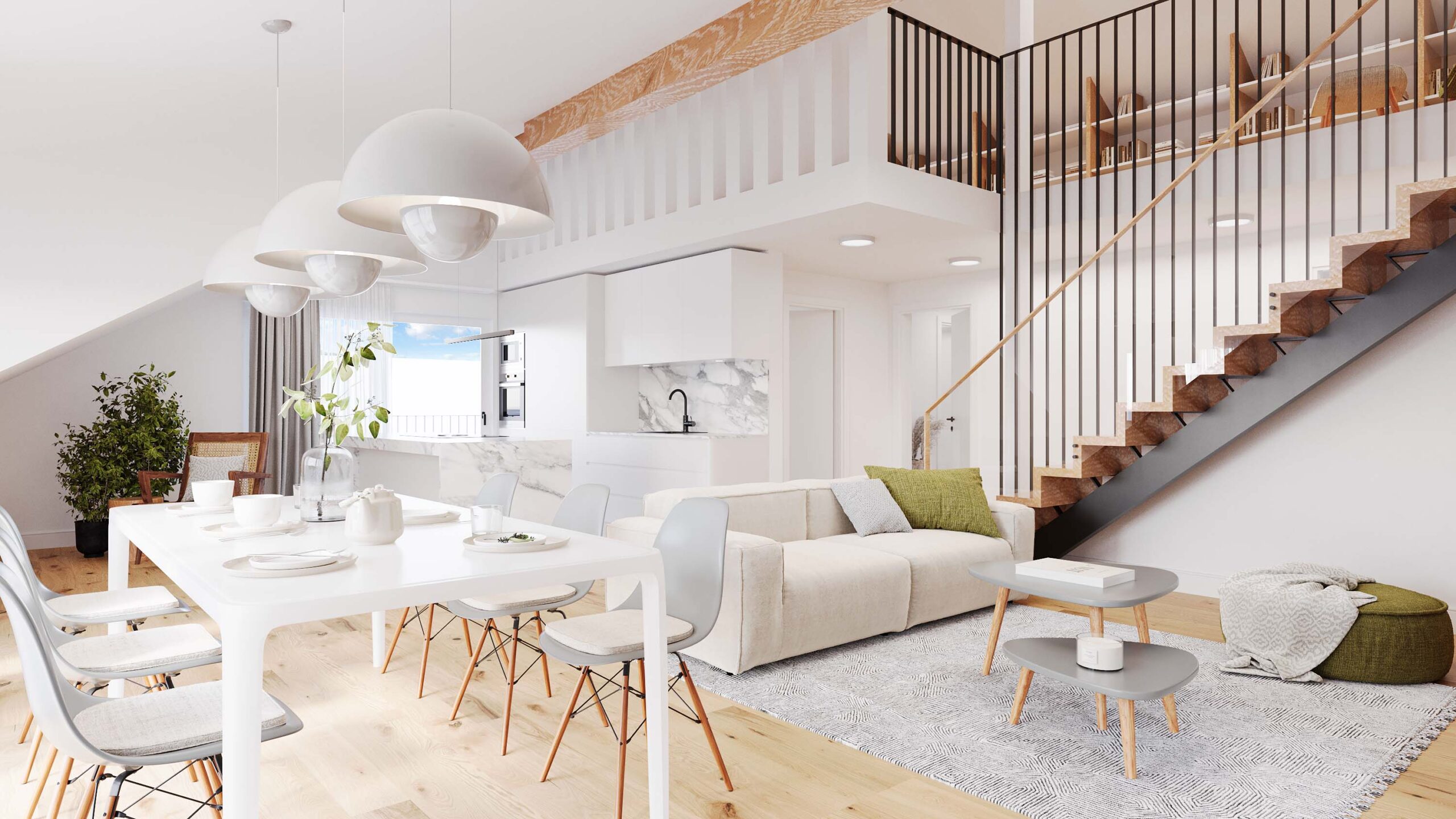 Visualisierung Neubauprojekt Residence Centro 5.5 Zimmer 3 OG Toffen